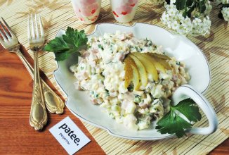 Салат с ветчиной и сыром