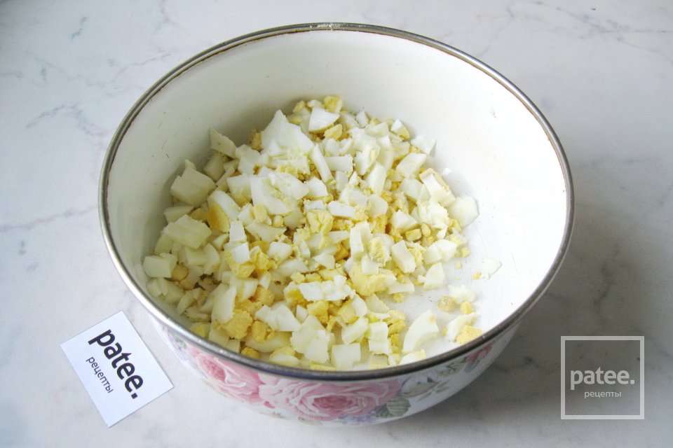 Салат с ветчиной и сыром - Шаг 2