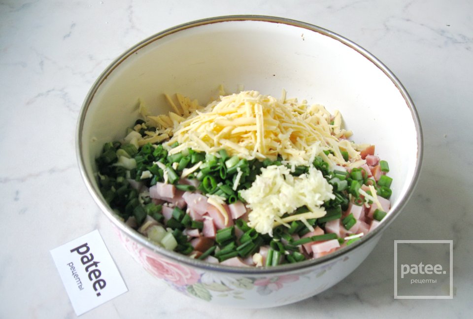 Салат с ветчиной и сыром - Шаг 7