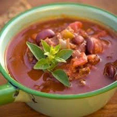 Мексиканский фасолевый суп с чили