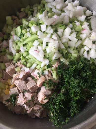 Окрошка на сыворотке - Шаг 3