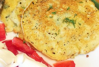 Сырная лепешка с зеленью