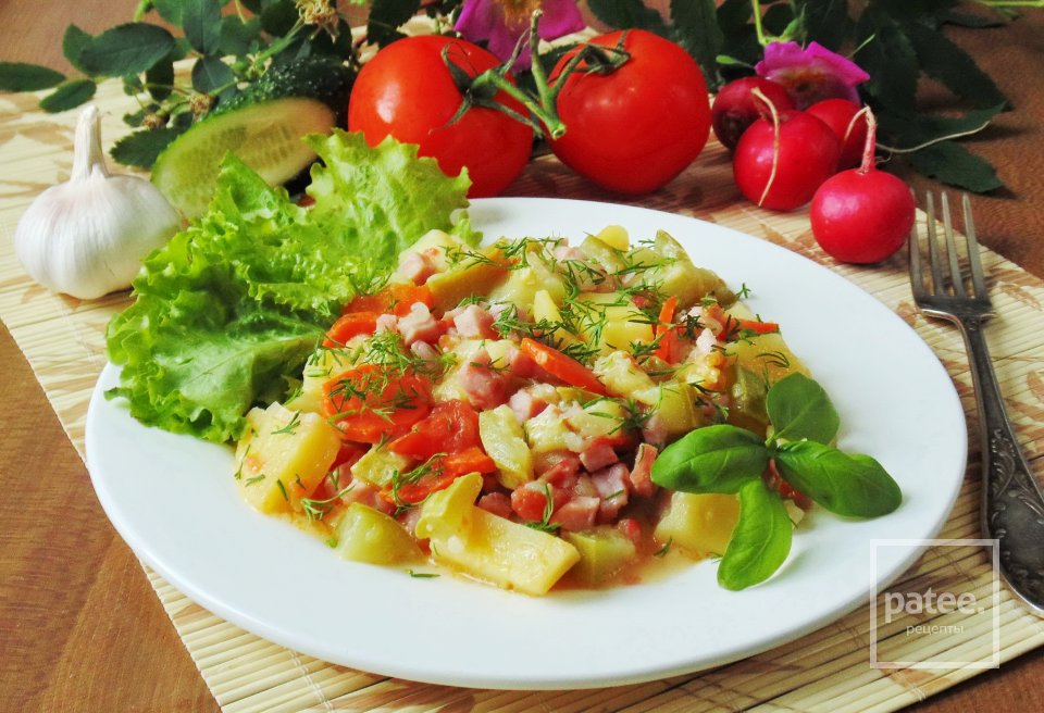 Кабачки с картофелем и ветчиной в сметане - Шаг 11