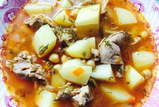 Суп с нутом и с бараниной 🐑