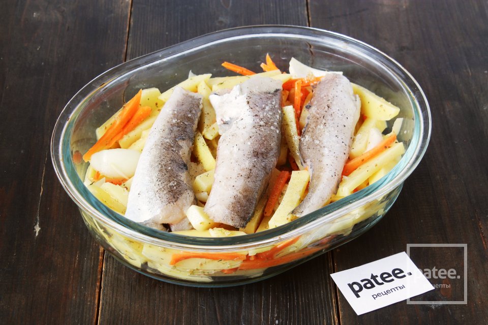 Морская рыба с пряным картофелем в духовке - Шаг 10