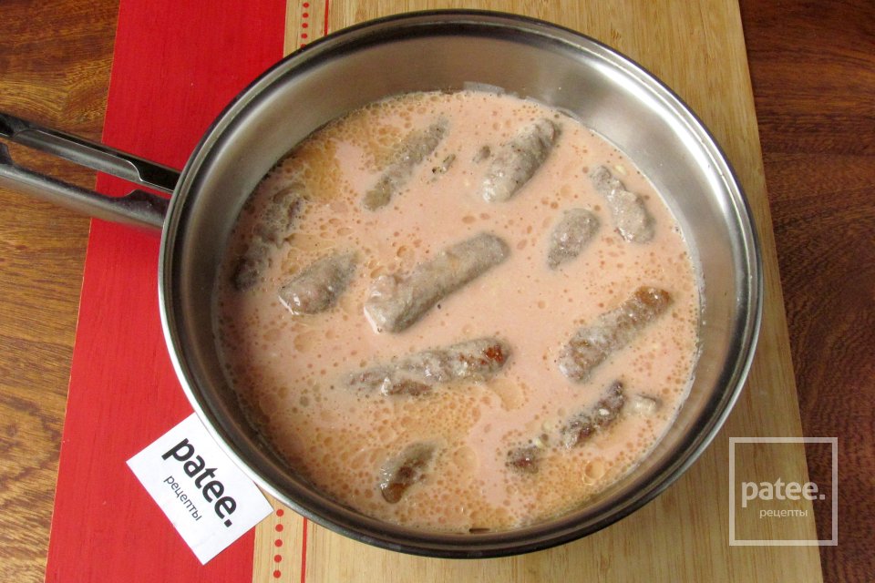 Мясные пальчики с ветчиной в соусе - Шаг 18