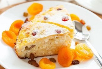 Творожная запеканка с цукатами