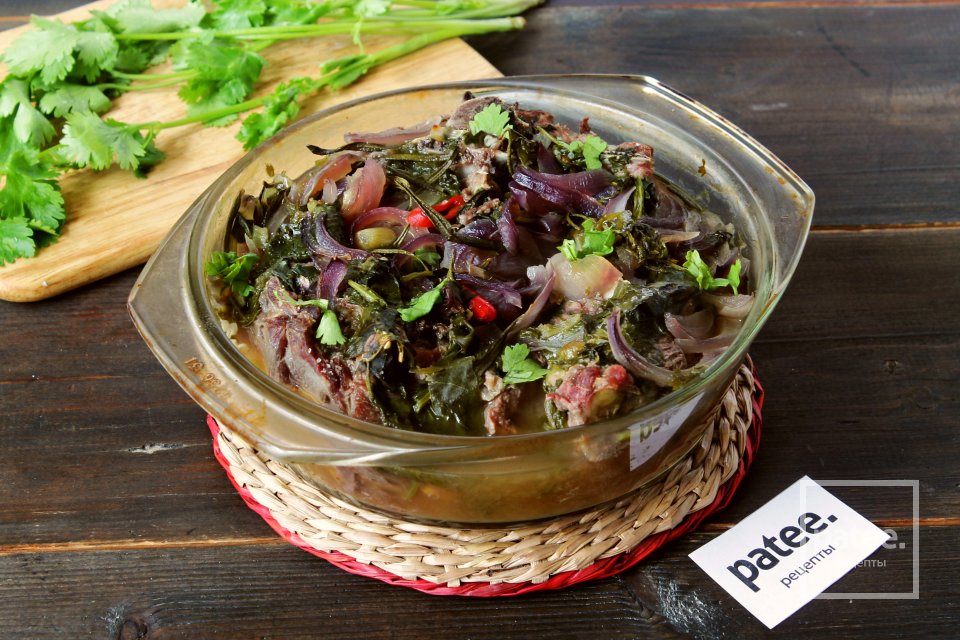 Баранина с зеленью - Шаг 12