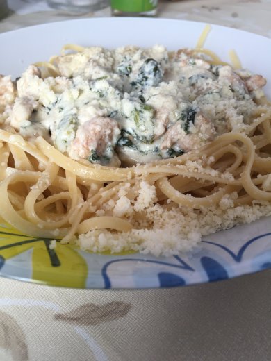 Баветте с белыми грибами и шпинатом - Шаг 5