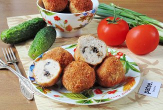 Крокеты из индейки с грибами