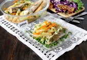 Морская рыба с пряным картофелем в духовке