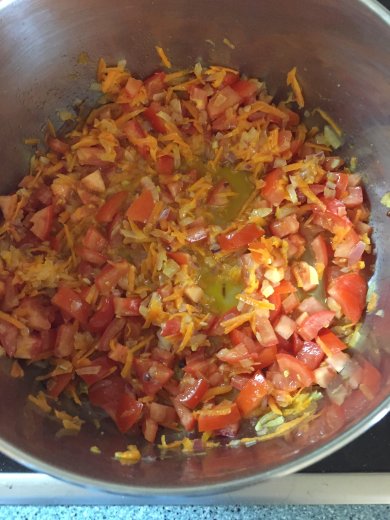 Сливочный суп с семгой 🐟 - Шаг 4