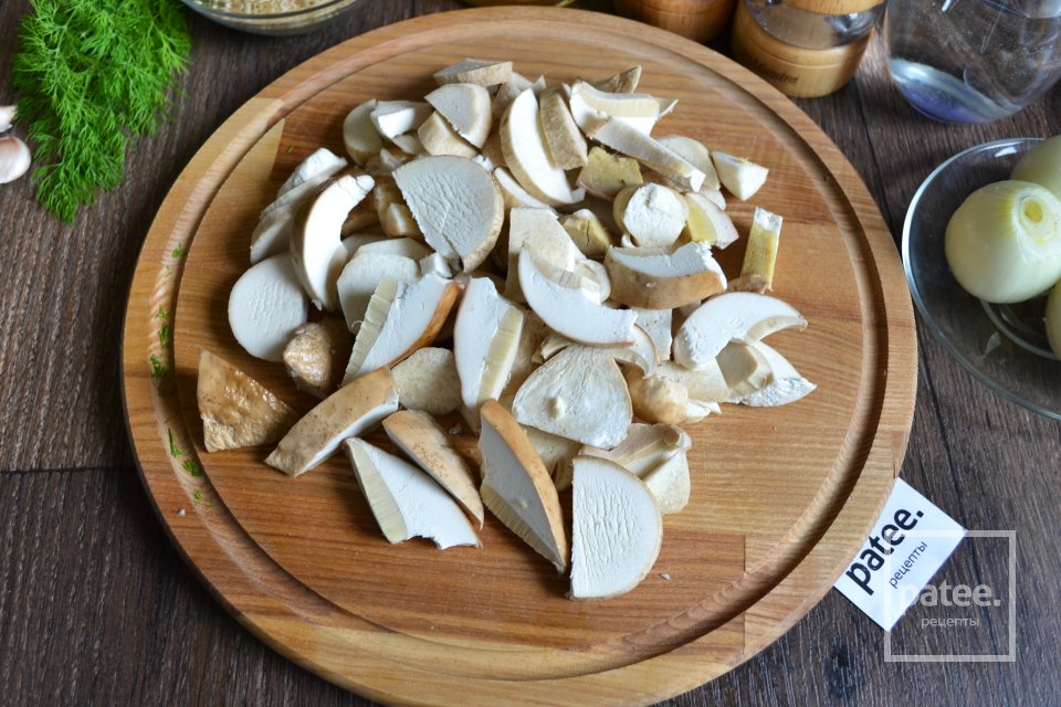 Рис с белыми грибами и луком - рецепт с фотографиями - Patee. Рецепты