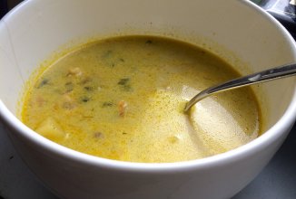 Сливочный суп с лесными грибами