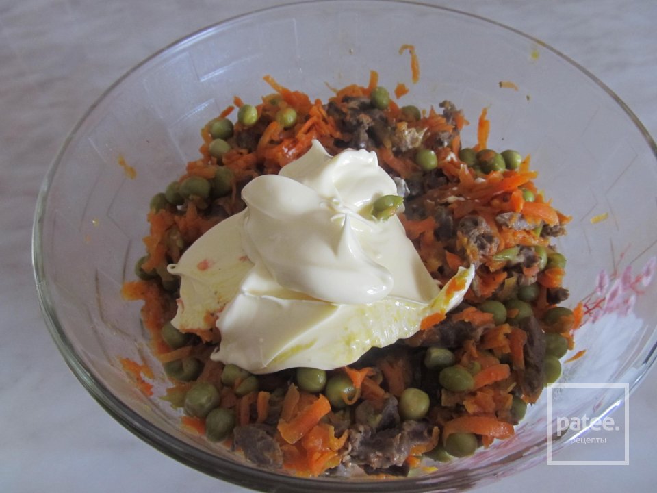 салат из куриных сердец - Шаг 5