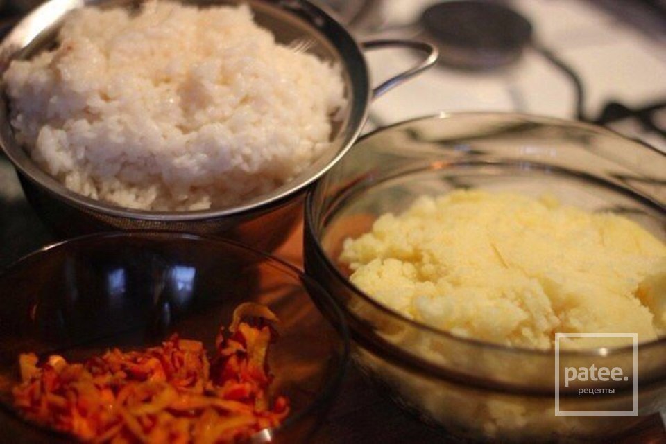 Картофельные котлеты с рисом - Шаг 1