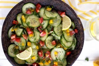 Огуречный салат с лимоном