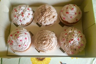 Черничные капкейки