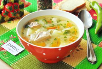 Суп с консервированной горбушей