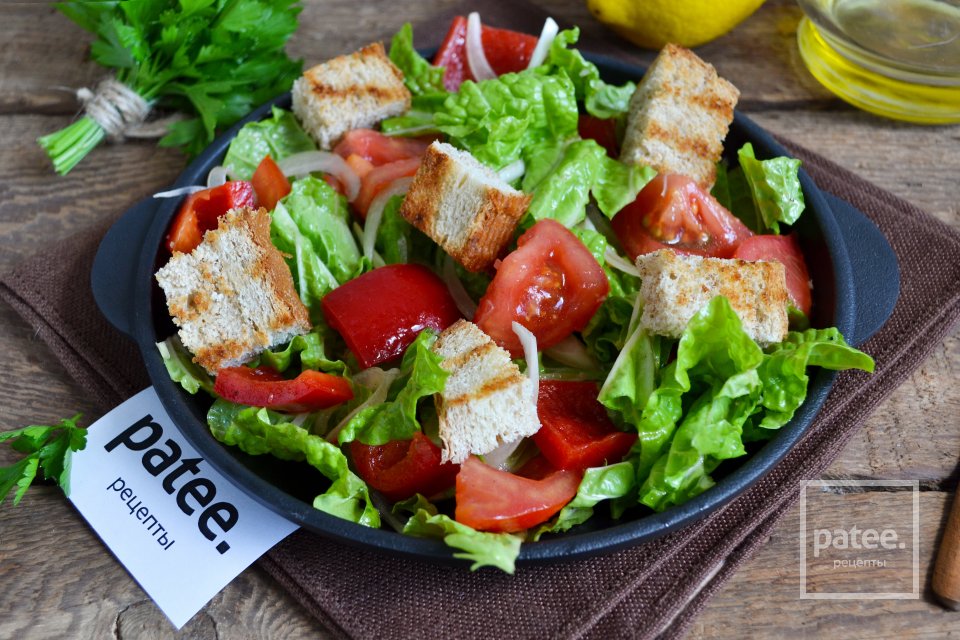 Деревенский салат с сухариками - Шаг 14