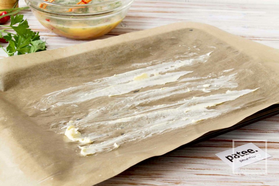 Острый рулет из омлета - Шаг 6