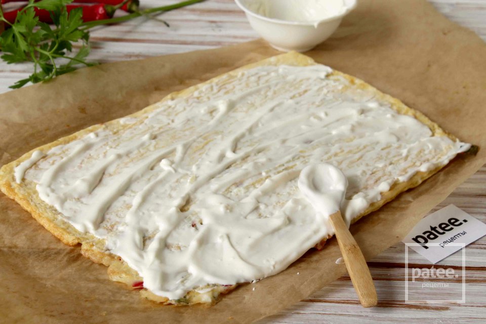 Острый рулет из омлета - Шаг 11