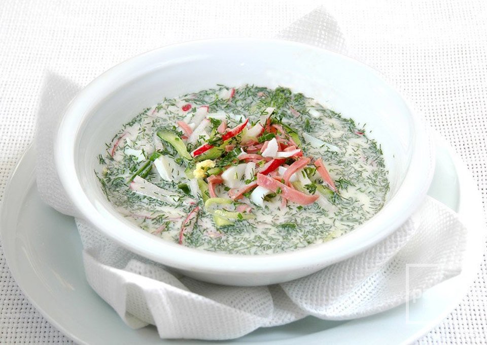 Окрошка с ветчиной на сыворотке - Шаг 6