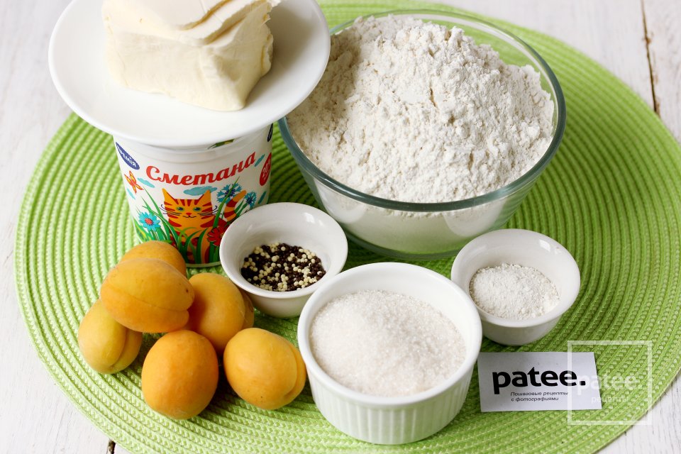 Сметанное печенье с абрикосами - Шаг 1
