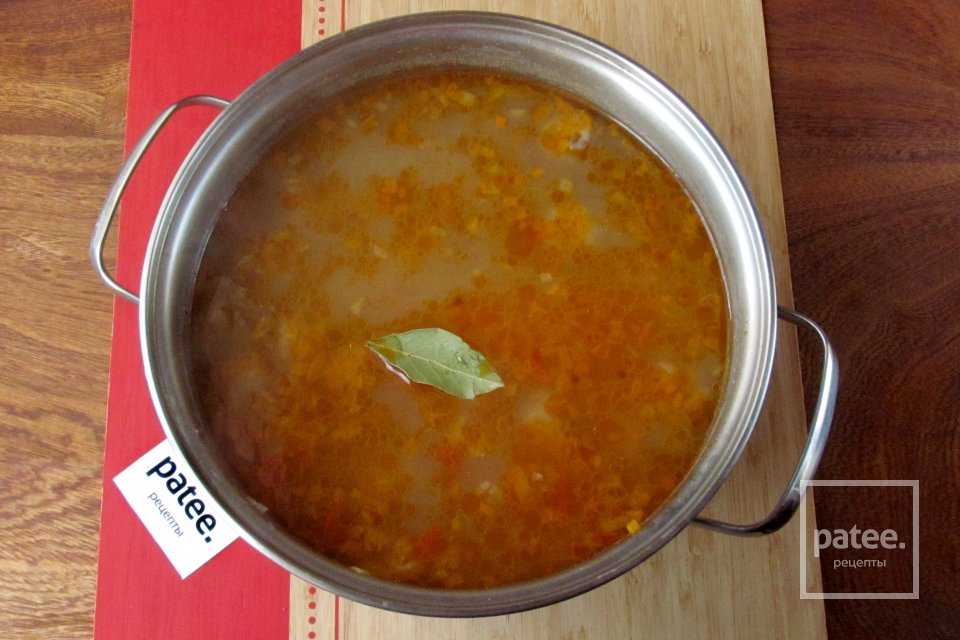 Суп с зелёной гречкой, помидорами и фрикадельками из крольчатины - Шаг 19