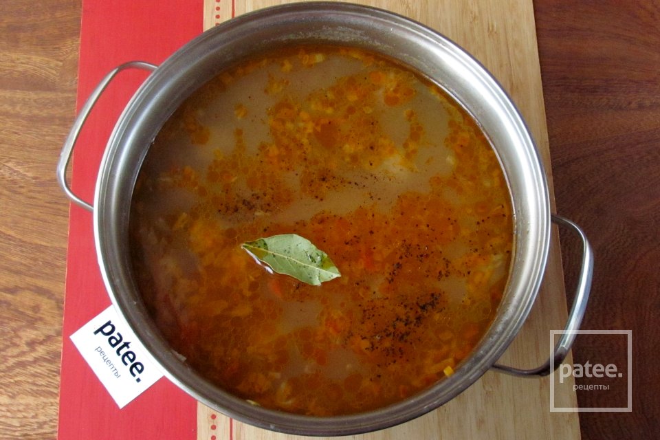 Суп с зелёной гречкой, помидорами и фрикадельками из крольчатины - Шаг 20