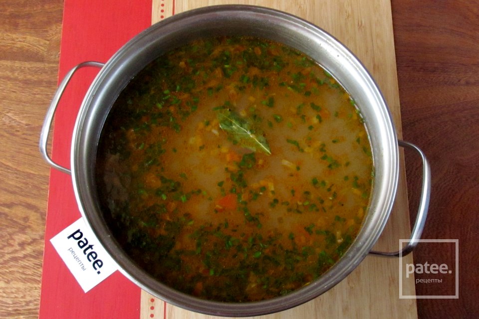 Суп с зелёной гречкой, помидорами и фрикадельками из крольчатины - Шаг 21