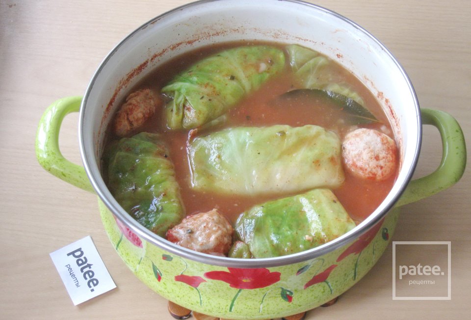 Голубцы из свинины с куриным филе и молодой капустой - Шаг 13