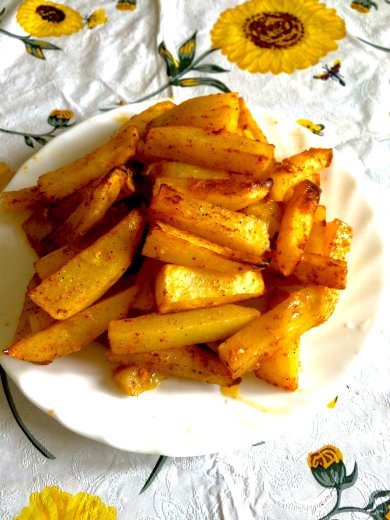 Ароматный картофель, запечённый в духовке