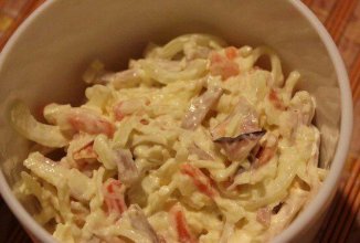 Салат “Нежный  кальмар ”