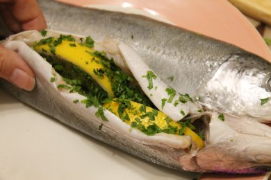 Truite aux amande/ Форель с миндалем - приготовление