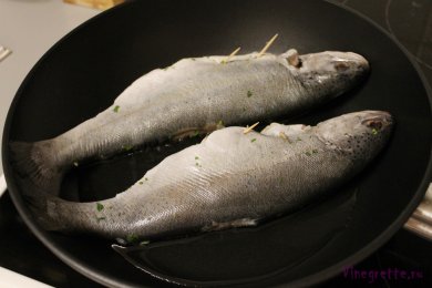 Truite aux amande/ Форель с миндалем - приготовление