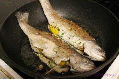 Truite aux amande/ Форель с миндалем - приготовление