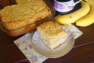 Бразильский банановый пирог (Cuca de Banana).