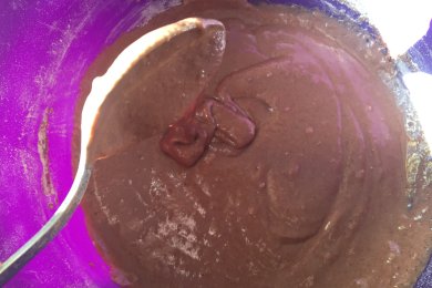 Шоколадные кексы с творожной начинкой - приготовление