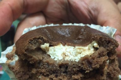 Шоколадные кексы с творожной начинкой - приготовление