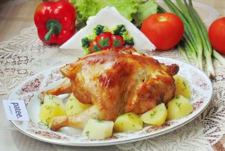 Курица запеченная на банке