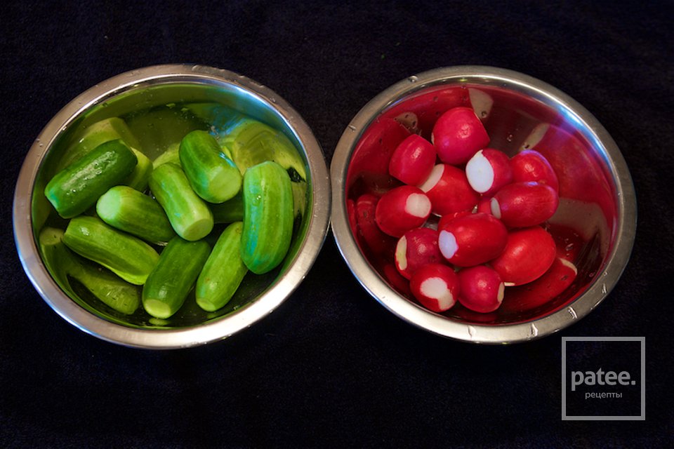 БОГАТАЯ ОКРОШКА ИЗ ЗЕЛЁНЫХ РАЗНОСТЕЙ С ТЕЛЯЧЬИМИ ЯЗЫКАМИ - Шаг 7