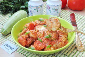 Рагу с куриной грудкой и кабачками
