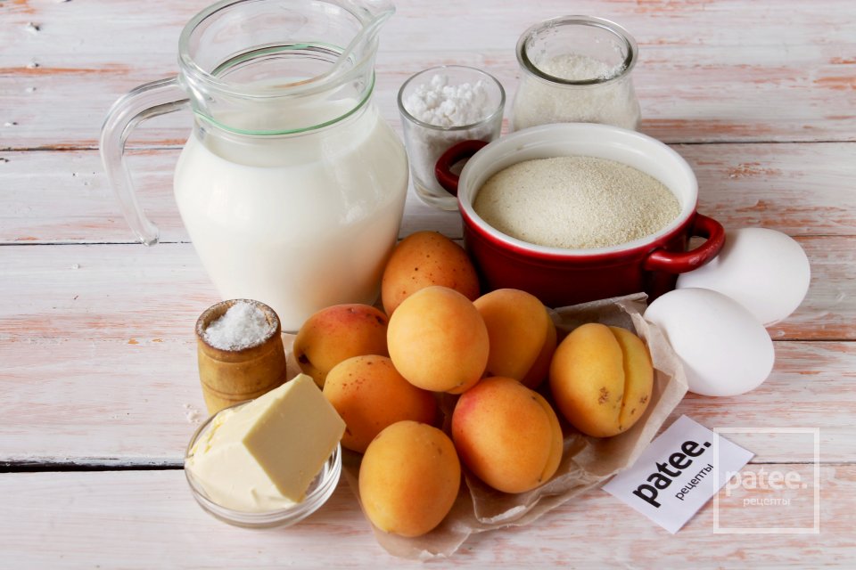 Манник с абрикосами - Шаг 1