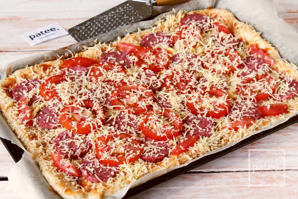 Пицца с салями по-домашнему - Шаг 14