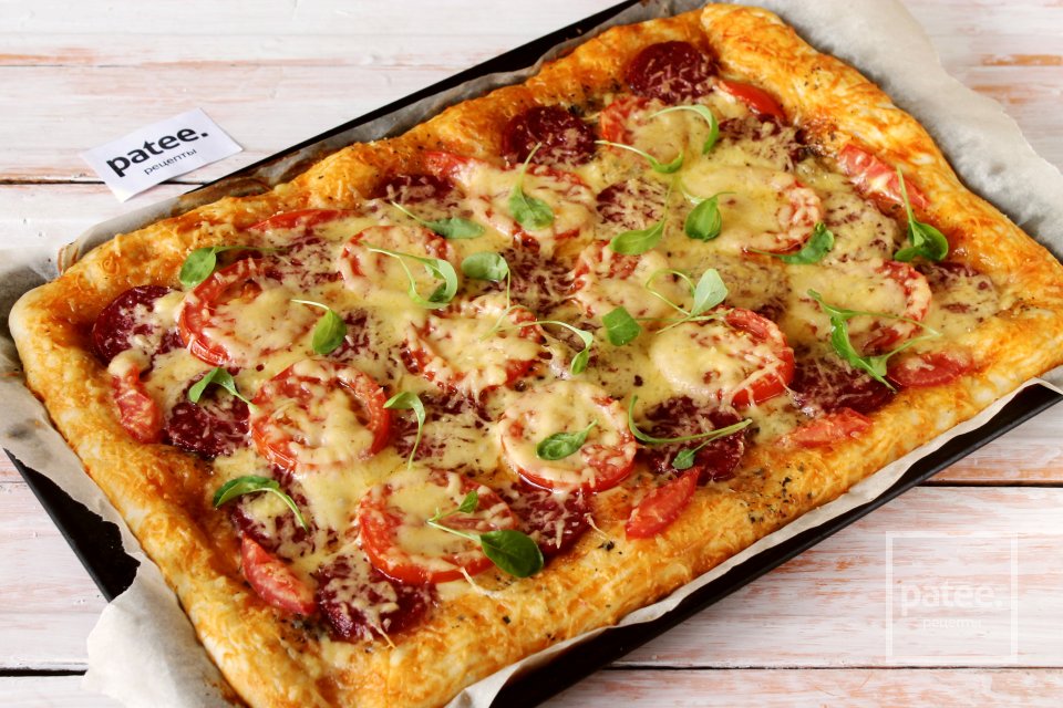 Пицца с салями по-домашнему - Шаг 15