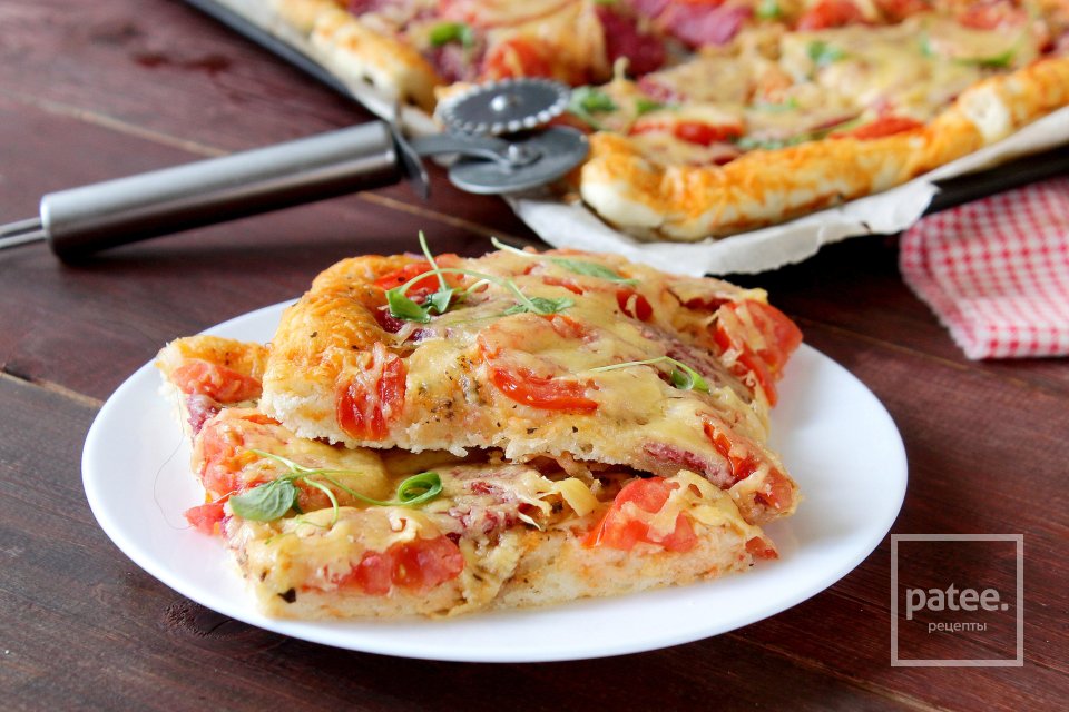 Пицца с салями по-домашнему - Шаг 17