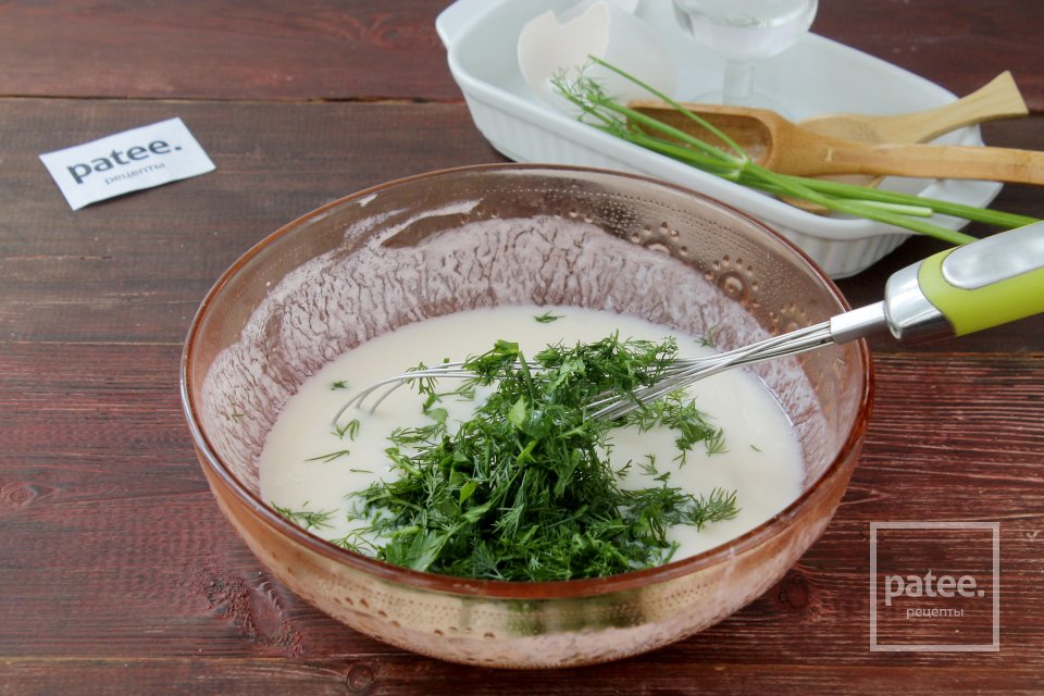 Оладьи с вареным яйцом и зеленью - Шаг 6