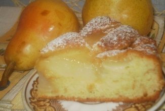 Пирог с грушами на дрожжевом "пушистом" тесте.