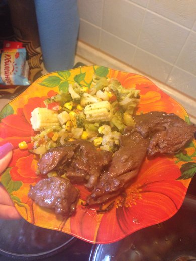 Тушёная индейка в вине и брусничном соусе😋 - Шаг 6